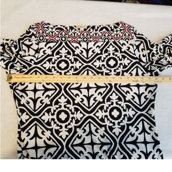 Haani Geometric Print Sheath Dress, Size L - Picture 5 of 8